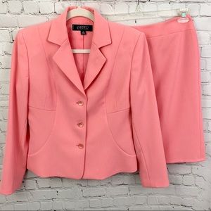 Kasper Pink Two-Piece Skirt Suit